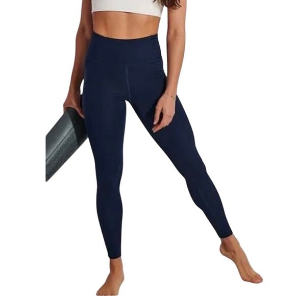 Girlfriend Collective Navy Blue Compressive Contour Seamed Legging XS - Picture 1 of 7